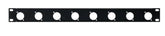 Monacor 1U 19" Connector Rack Panel for 8 x XLR Speakon Chassis Panel
